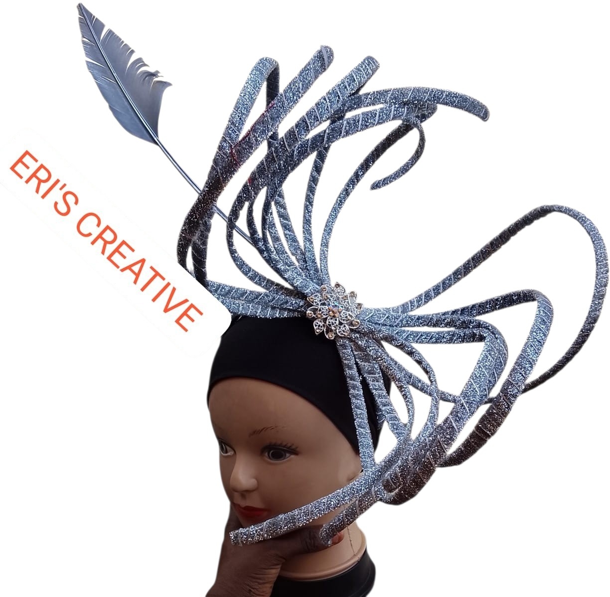 Silver Fascinator