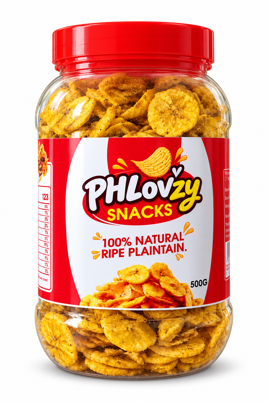 Ripe spicy plantain chips
